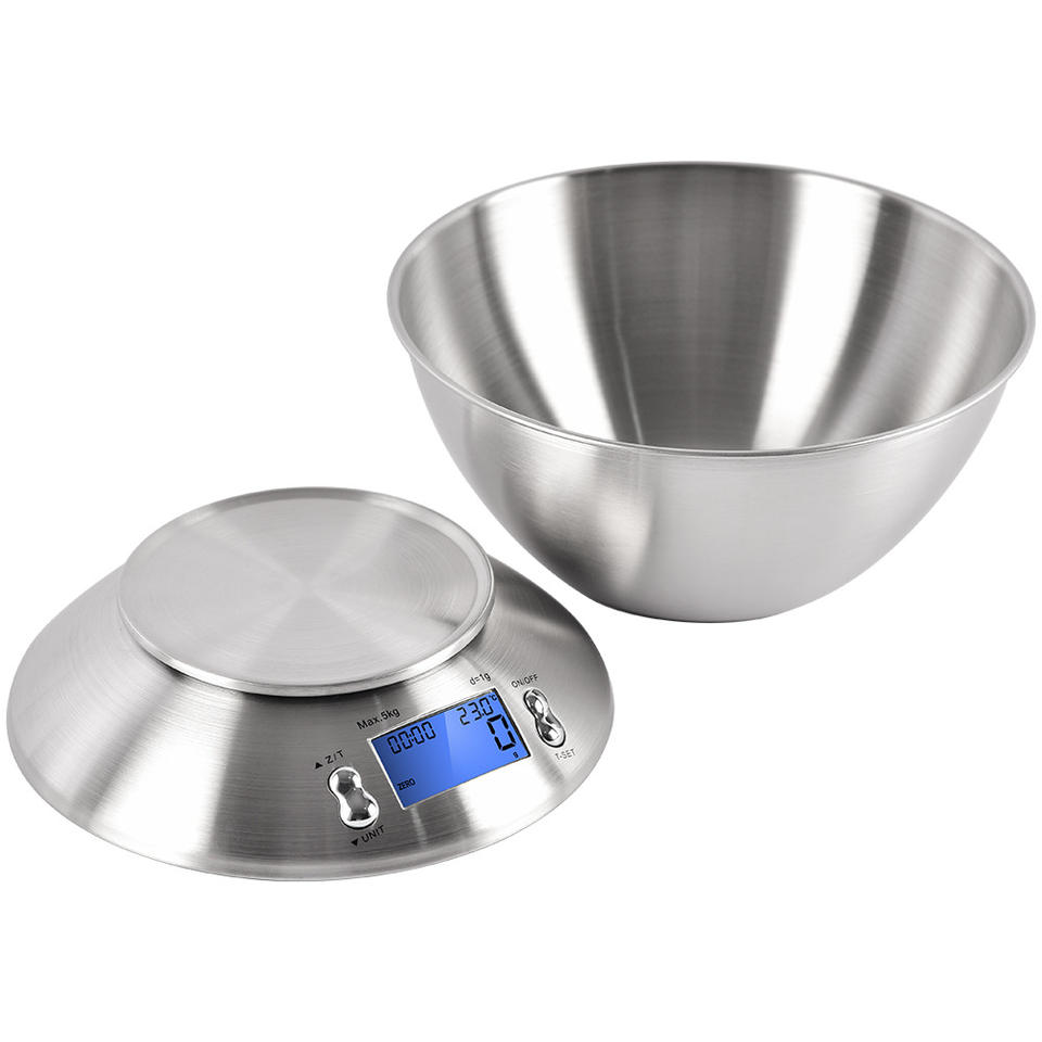 Digital Kitchen Weighing Scale with Stainless Steel Bowl