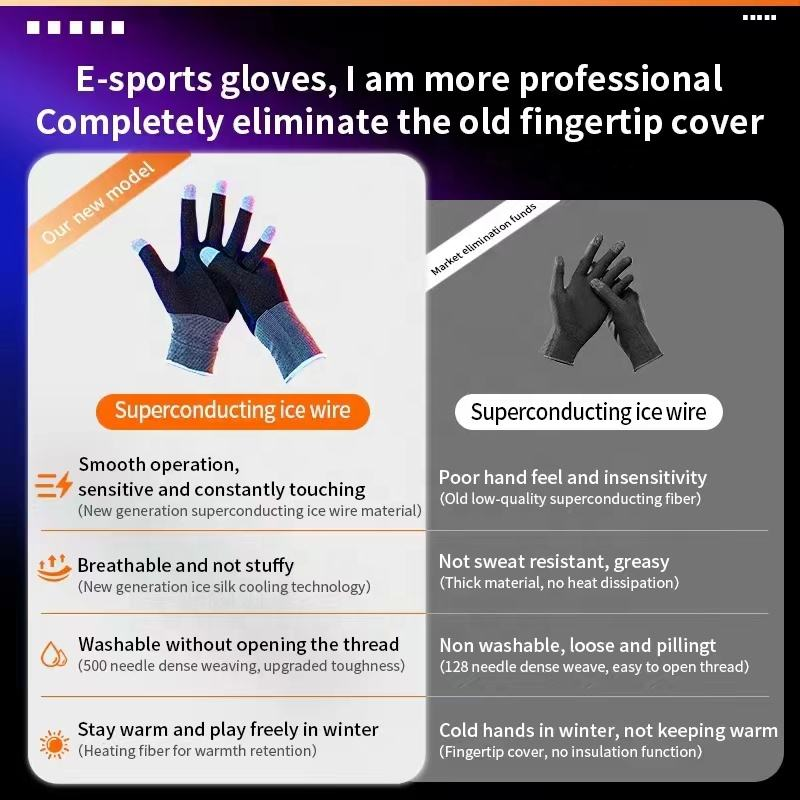 Seamless Touch Screen Gaming Gloves