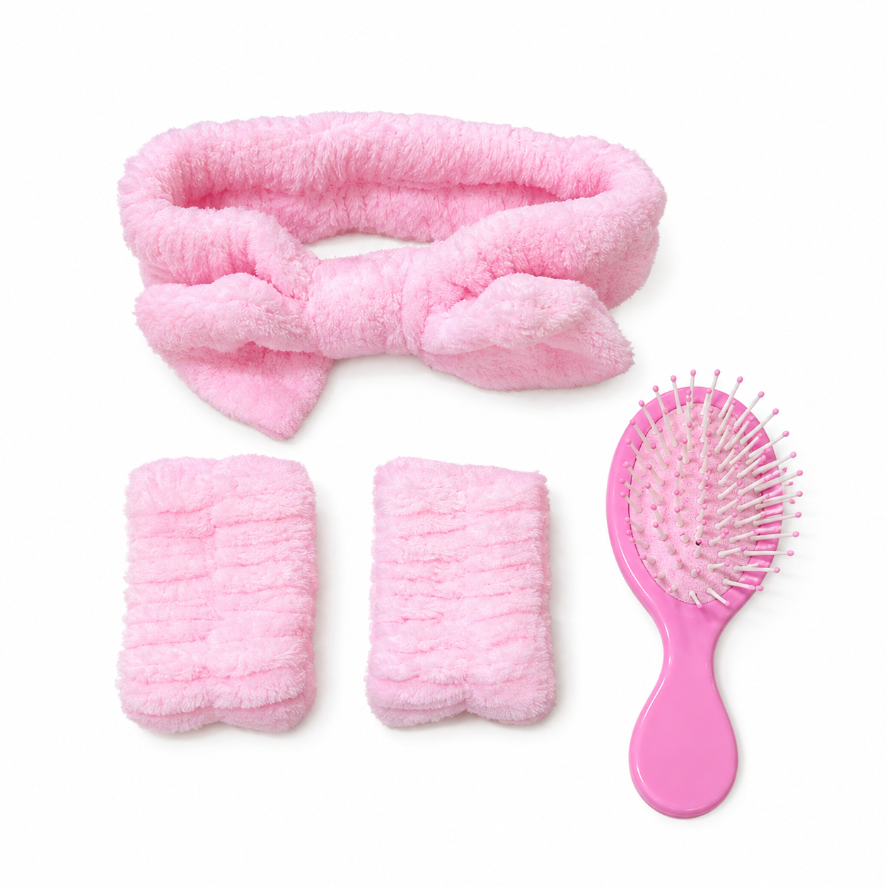 Pink Key Spa Headband & Hair Brush Beauty Tool Kit - PC9501