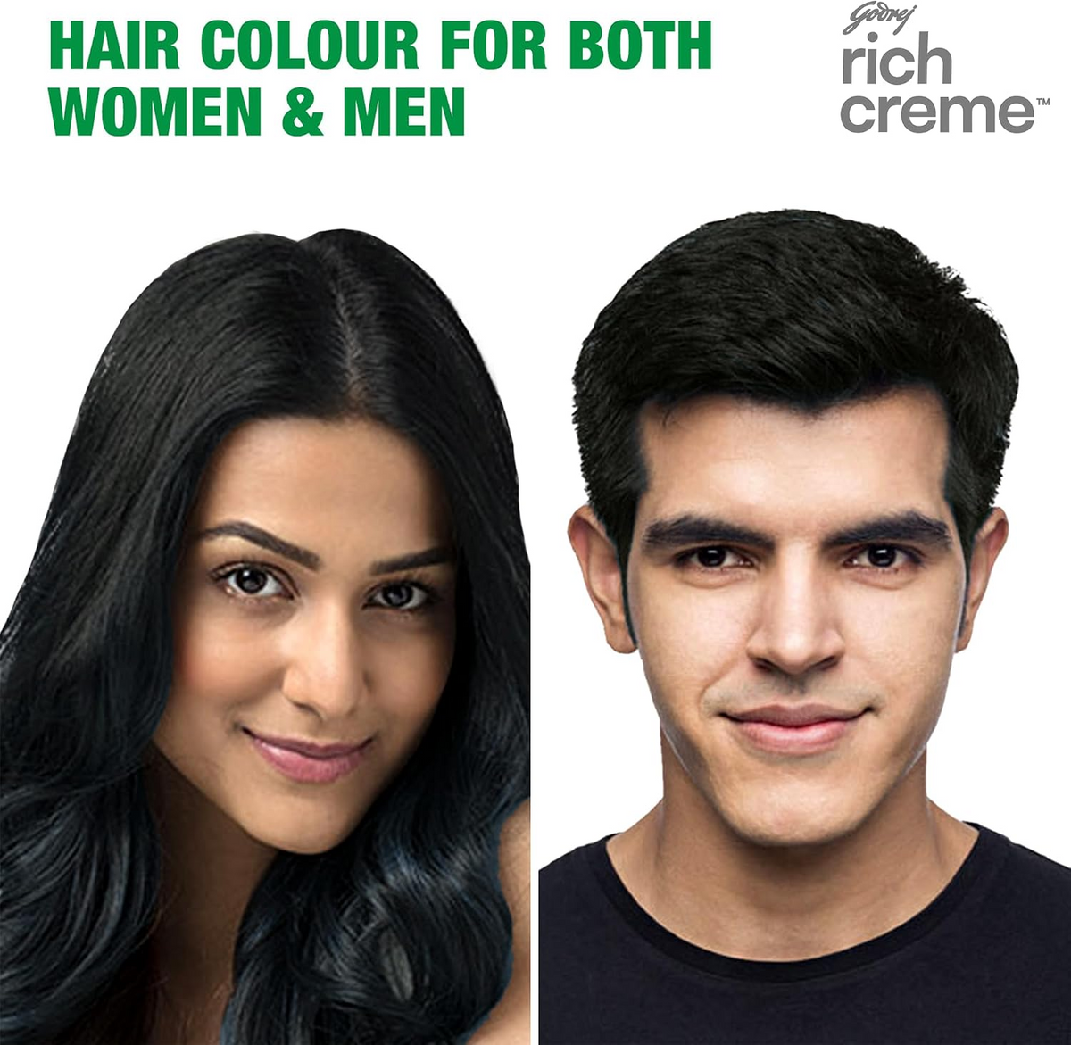 Godrej Rich Creme Hair Color Natural Black 1.00 - 20g + 20ml