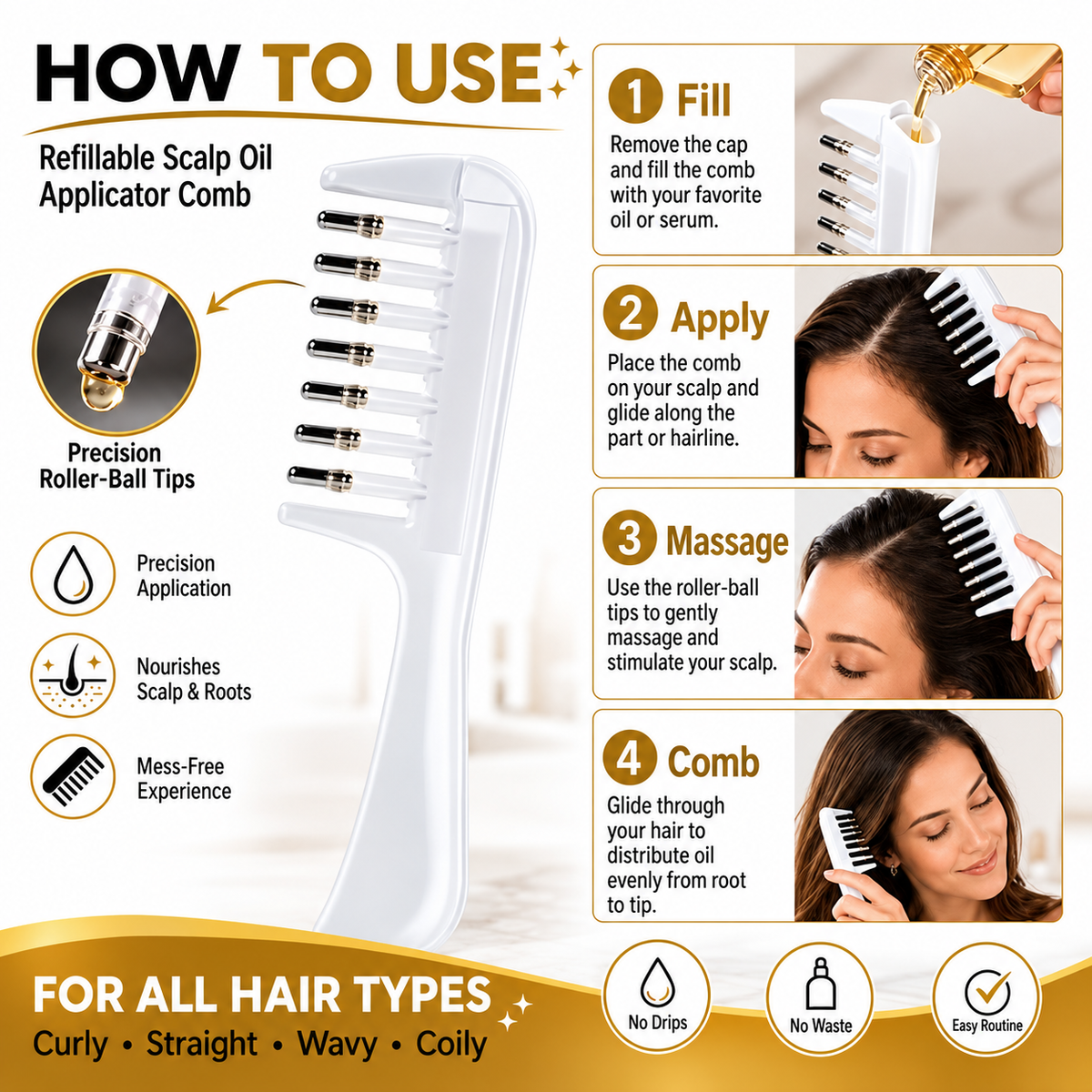 Crystal Scalp Liquid Hair Comb
