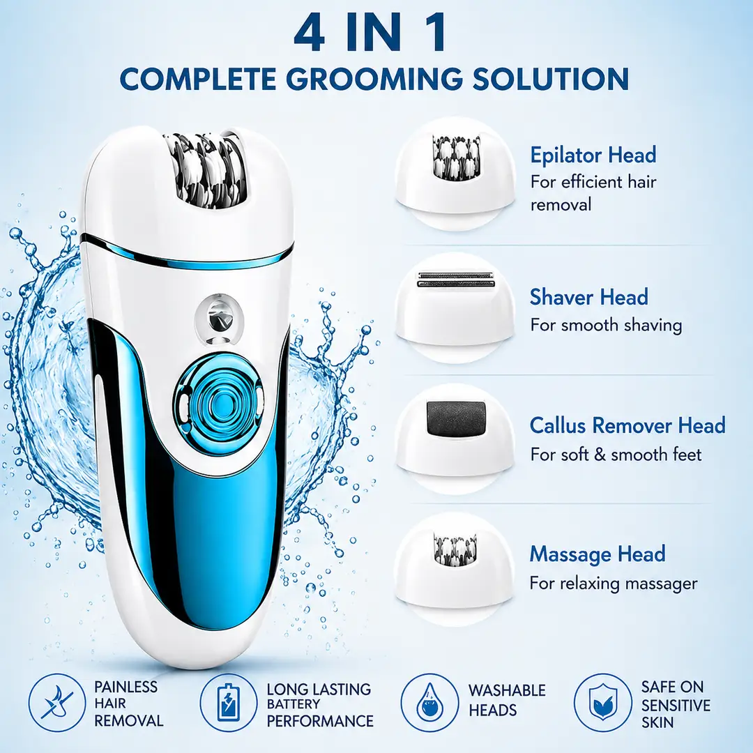 Daling 4-in-1 Rechargeable Lady’s Hair Remover - DL6018