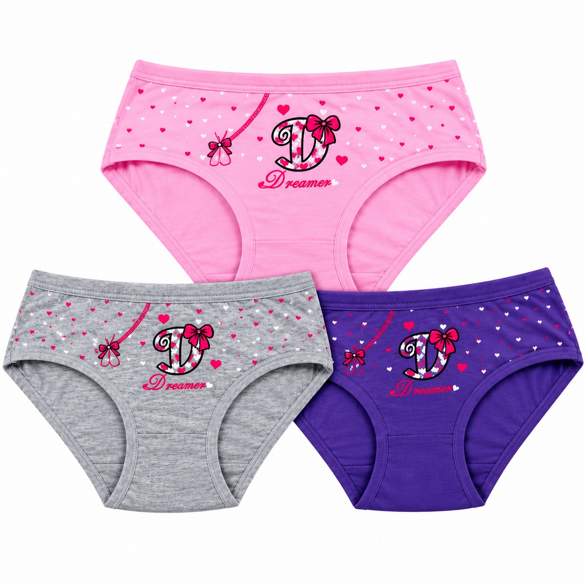 TUFAHA Women’s Printed Panties 3 Pcs Set - AA1181