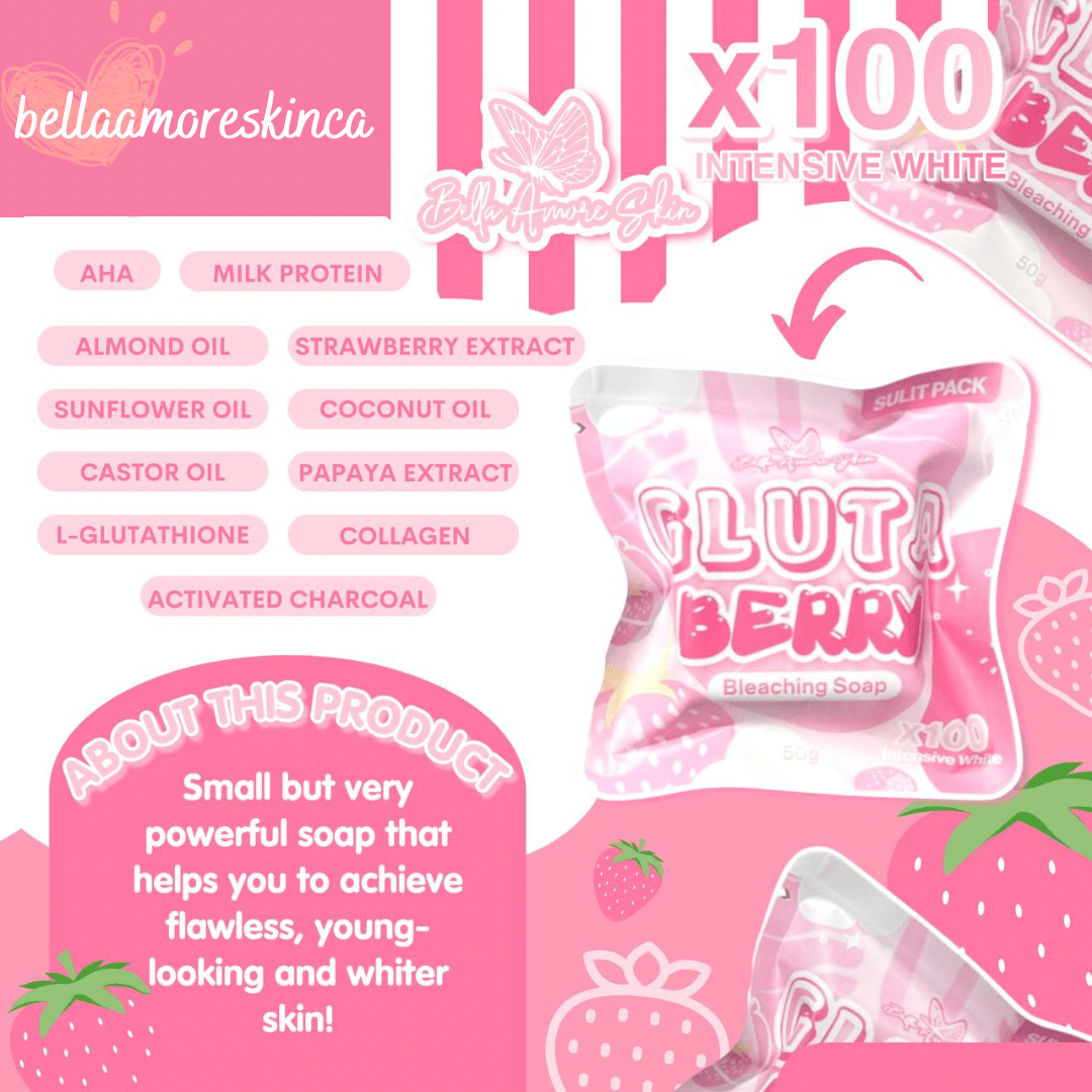 Bella Amore Skin Glutaberry Bleaching Soap - 50g