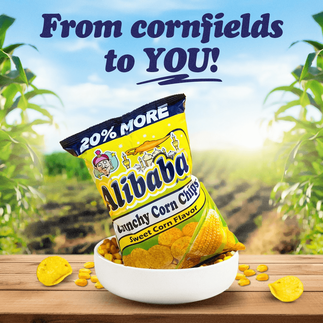 Alibaba Crunchy Corn Chips Sweet Corn Flavor - 120g