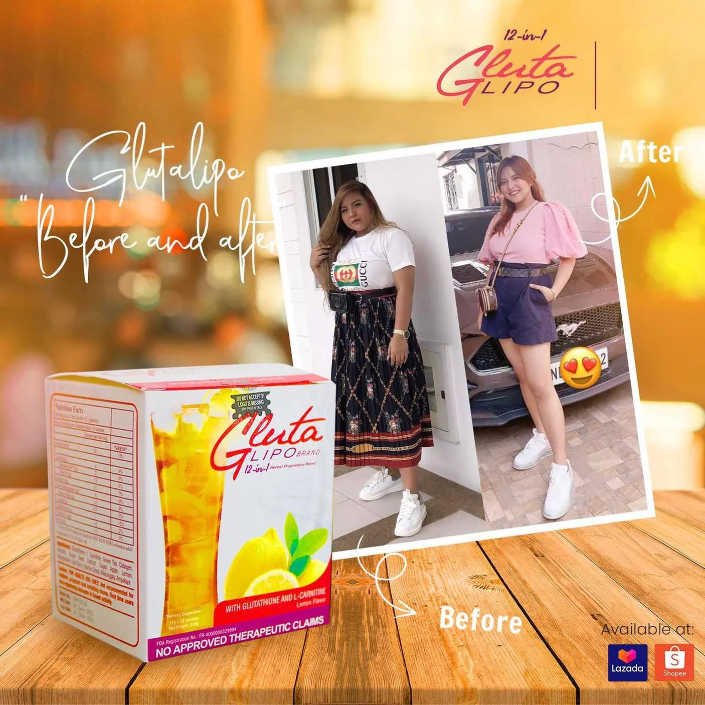 Gluta Lipo Herbal Lemon Flavor Drink - 210g