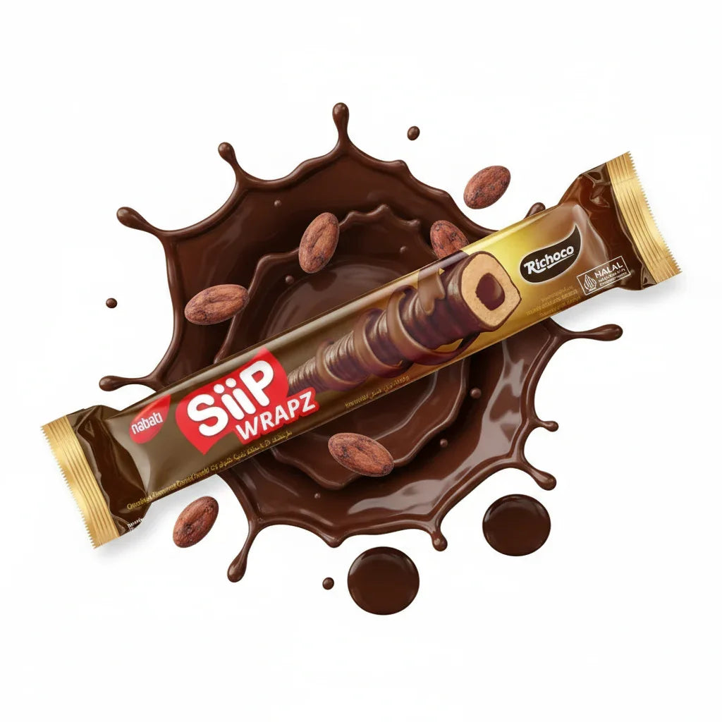 Nabati Siip Wrapz Richoco Chocolate Flavour - 14.5g