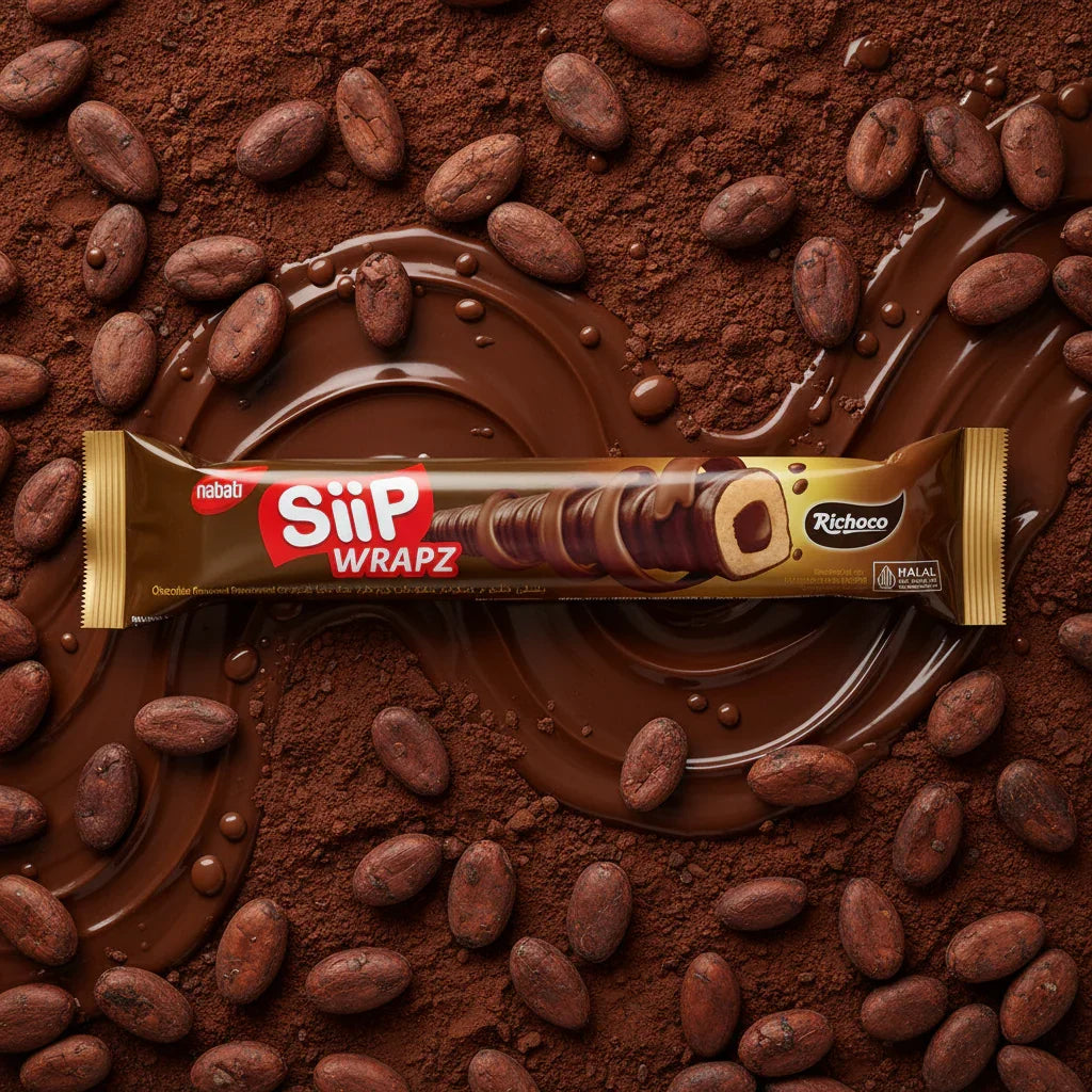 Nabati Siip Wrapz Richoco Chocolate Flavour - 14.5g