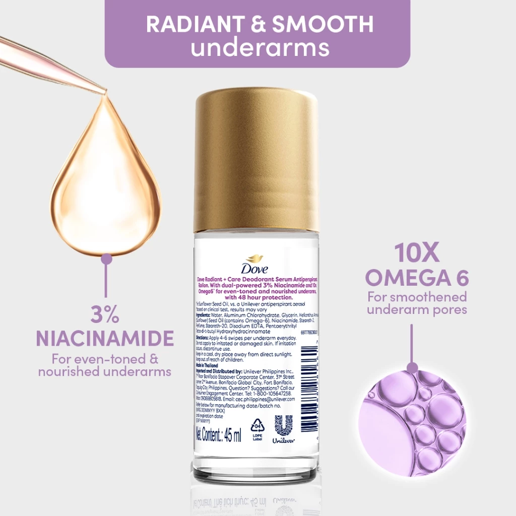 Dove 3% Niacinamide + 10X Omega 6 Deodorant Serum - 45ml