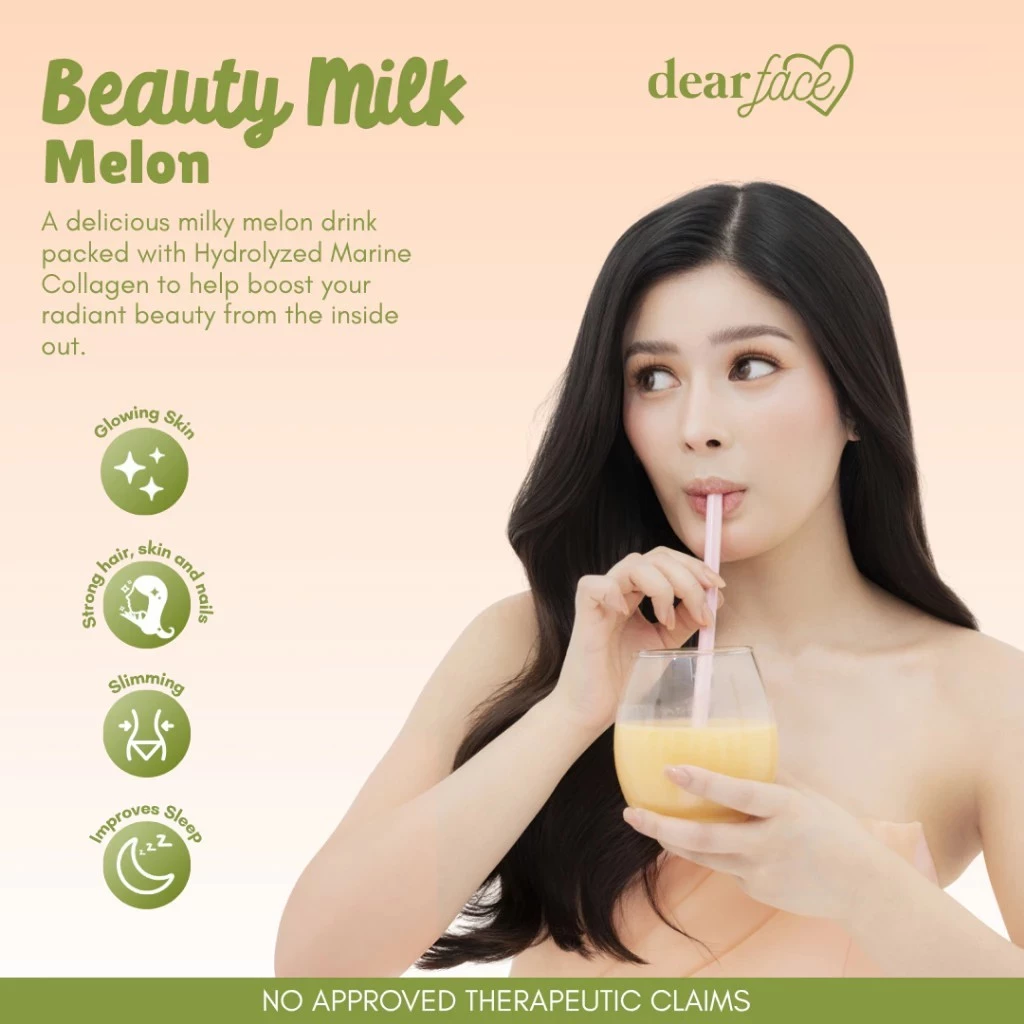 Dear Face Beauty Milk Premium Japanese Melon + Collagen Drink - 180g