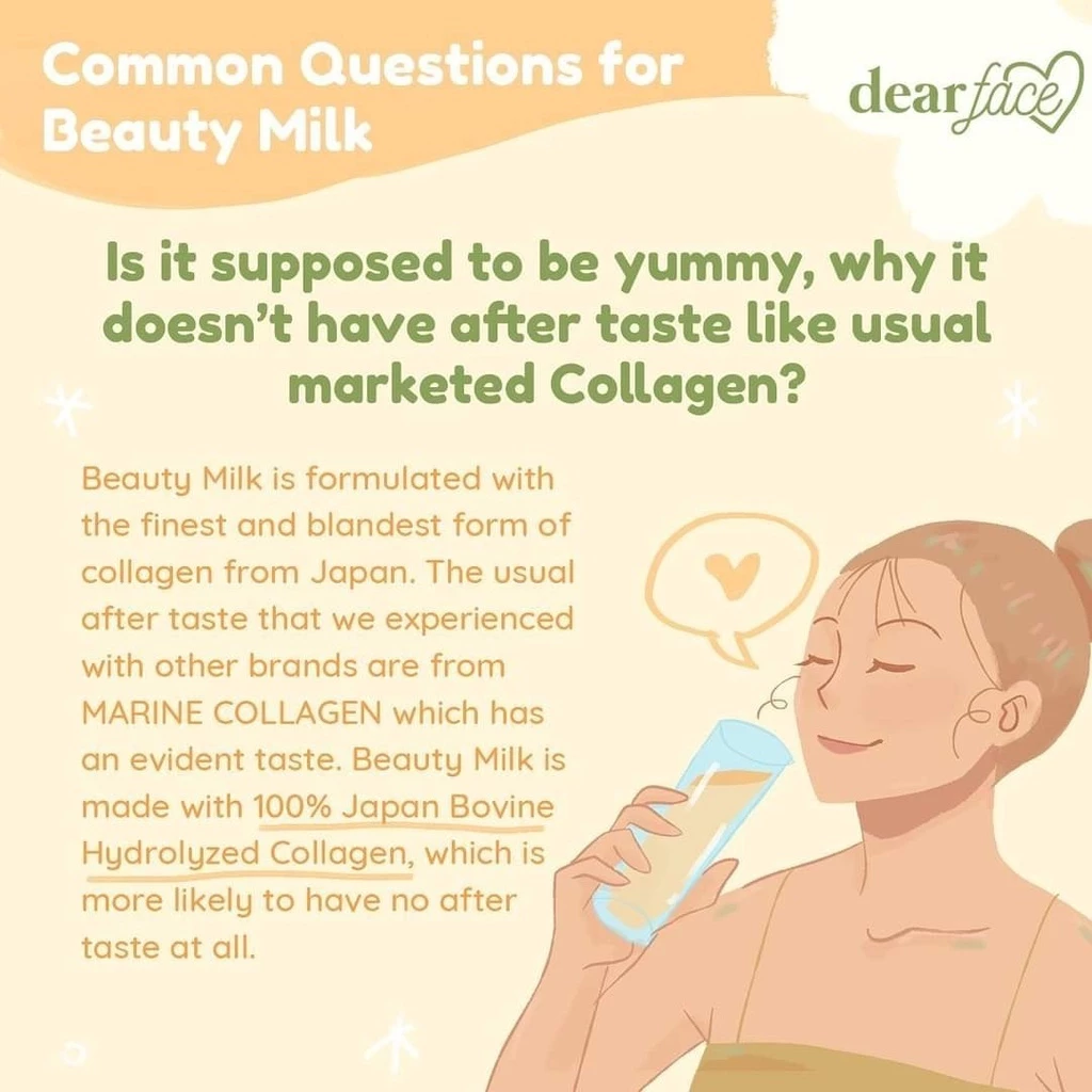 Dear Face Beauty Milk Premium Japanese Melon + Collagen Drink - 180g