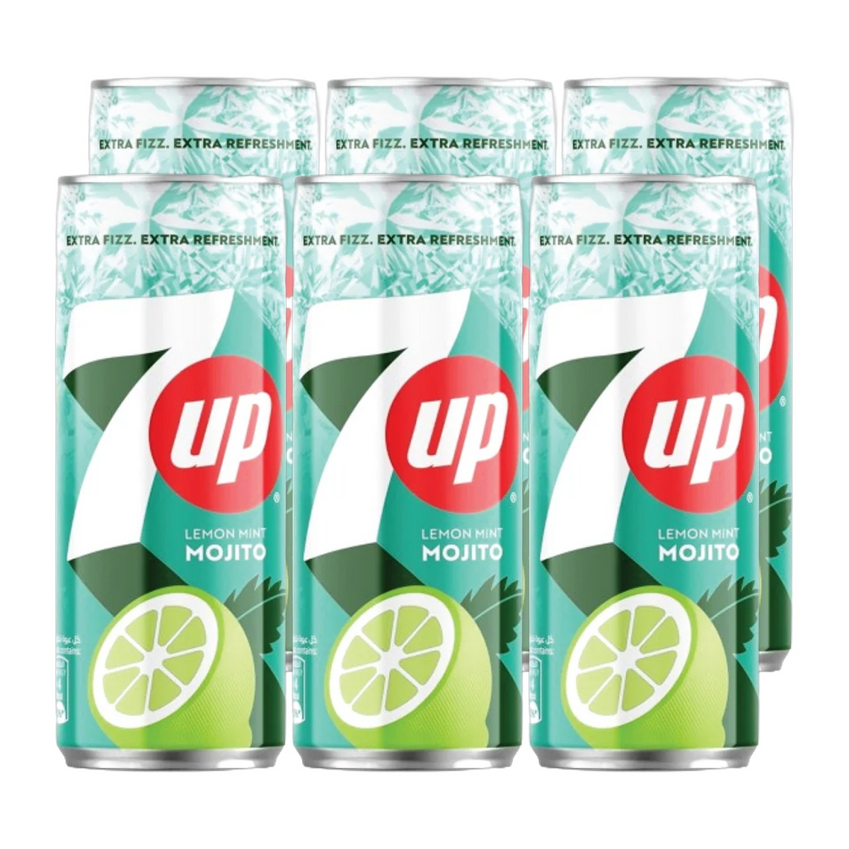 7up Lemon Mint Mojito Can - 250ml (Pack of 6)