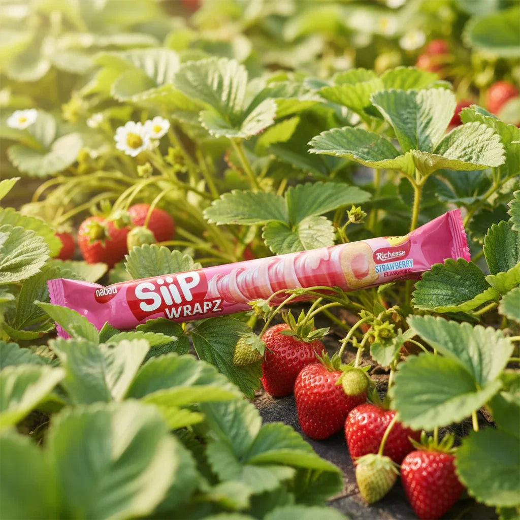 Nabati Siip Wrapz Richeese Strawberry Flavour - 14.5g