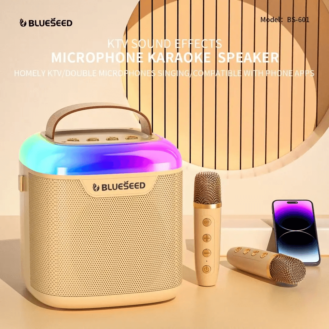 Blueseed Portable Karaoke Speaker With Two Microphone BS-601