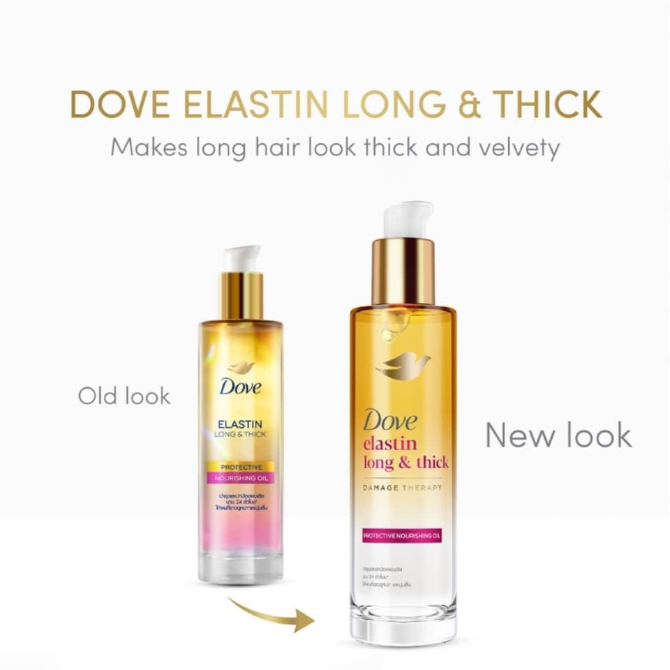 Dove Elastin Long & Thick Protective Nourishing Hair Oil - 95ml