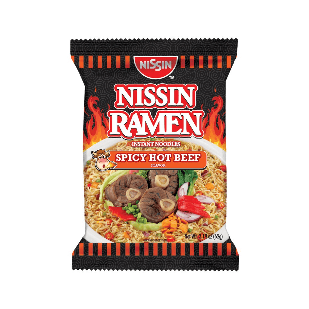 Nissin Ramen Instant Noodles Spicy Hot Beef Flavor - 62g