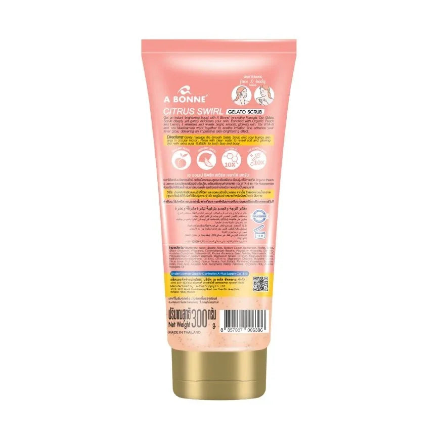 A Bonne Citrus Swirl Gelato Face & Body Scrub Thailand - 300g