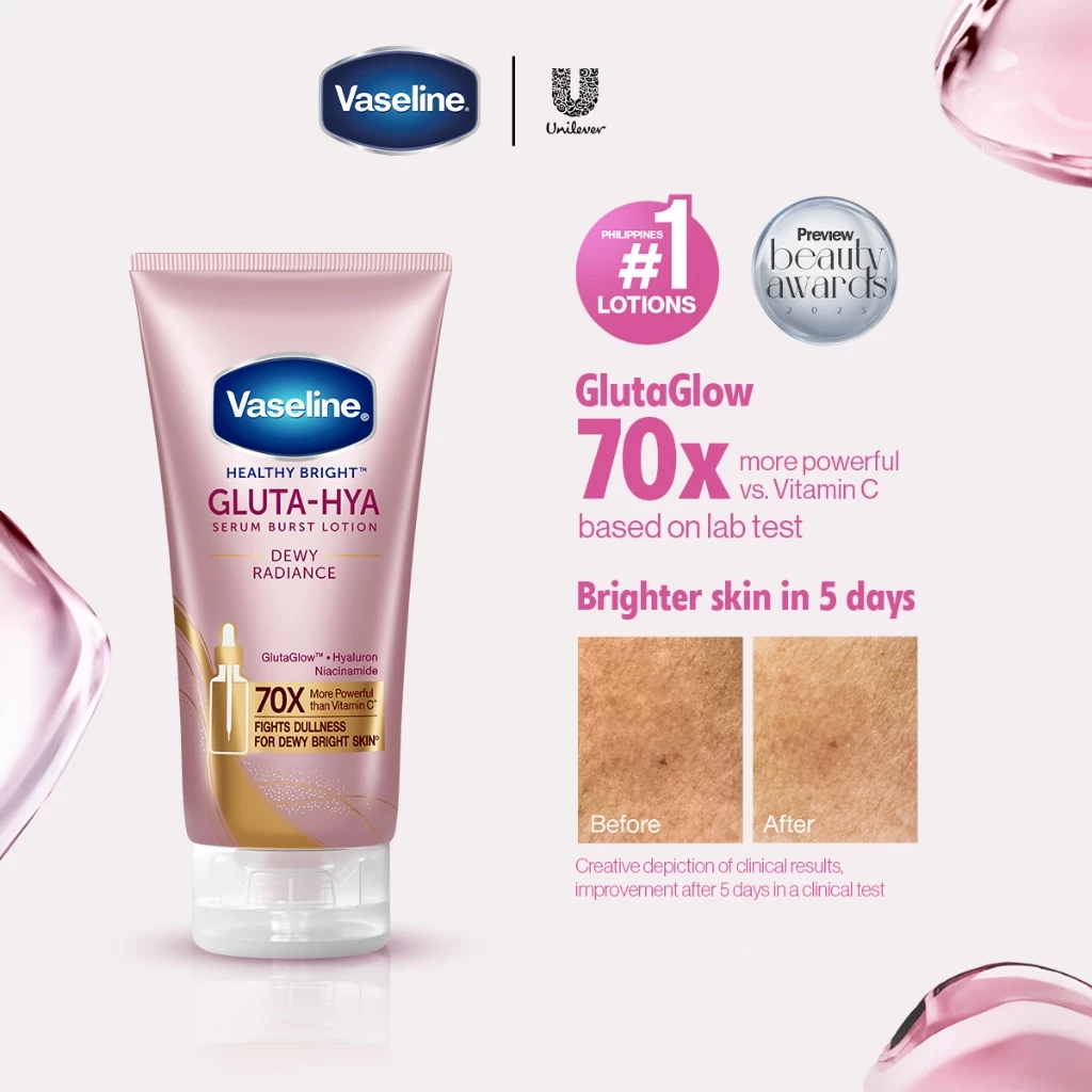 Vaseline Gluta-Hya Serum Burst Lotion Dewy Radiance 70X - 300ml