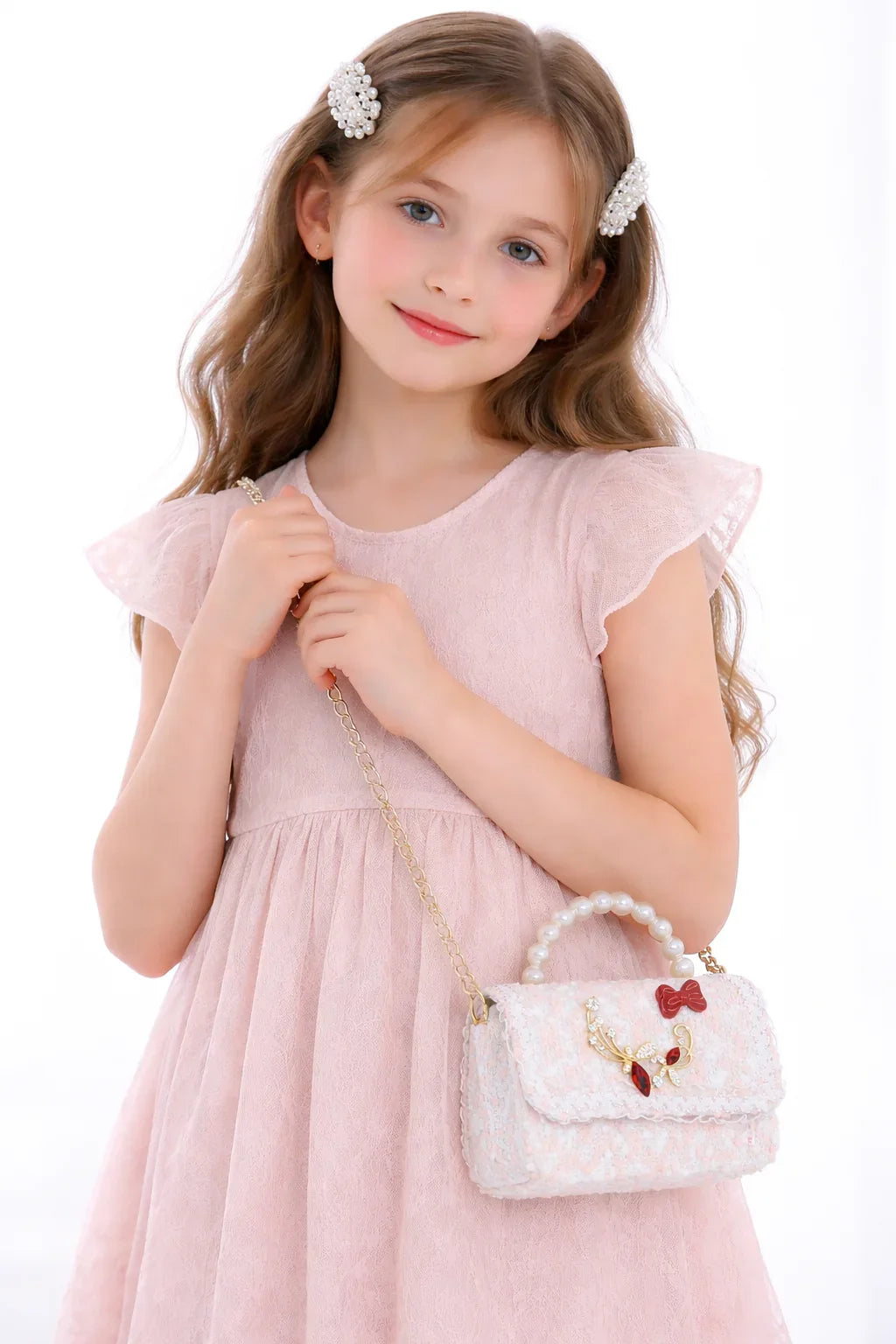 Kids Princess Small Size Handbag With Strap