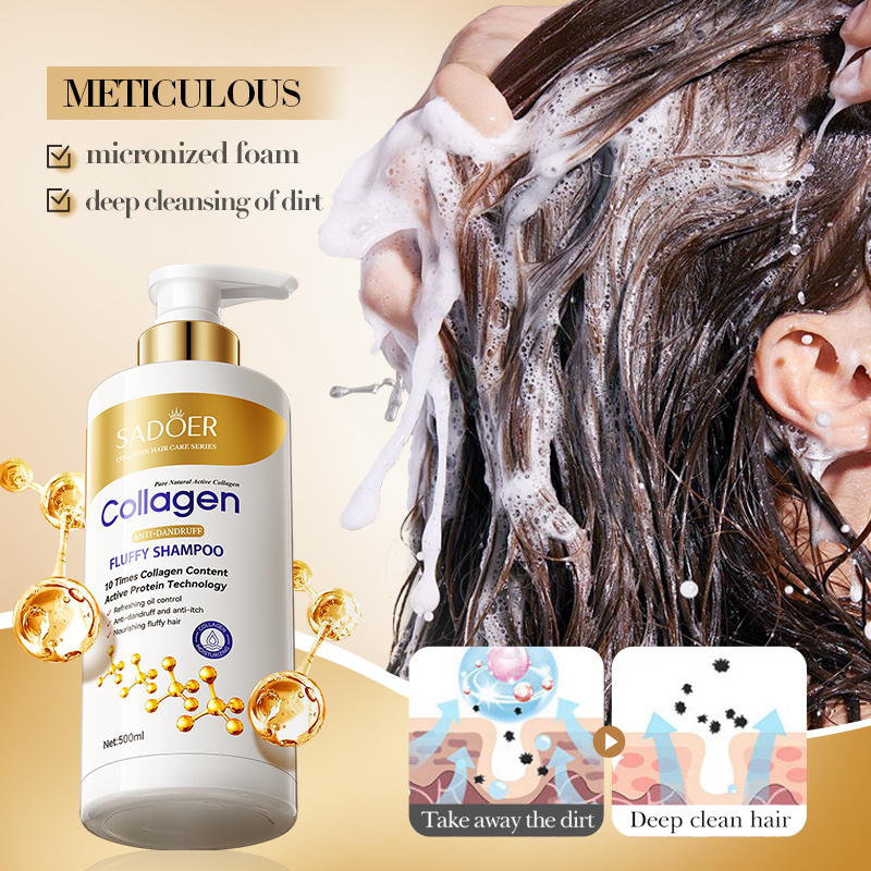 Sadoer Collagen Anti-Dandruff Fluffy Shampoo - 500ml
