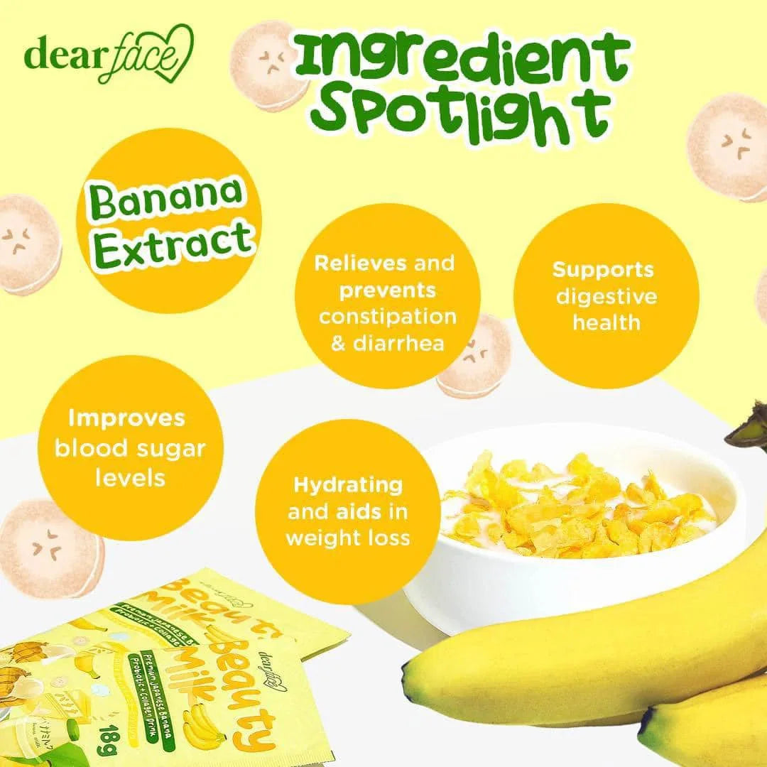 Dear Face Beauty Milk Premium Japanese Banana Drink - 180g