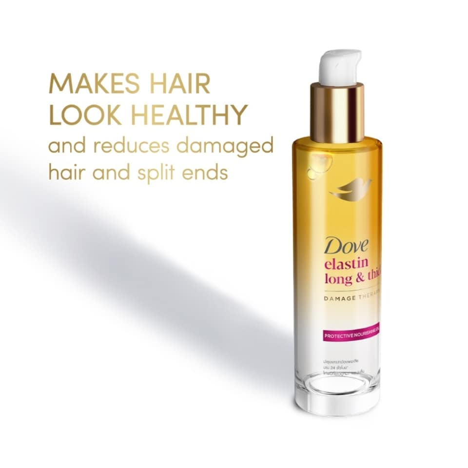 Dove Elastin Long & Thick Protective Nourishing Hair Oil - 95ml