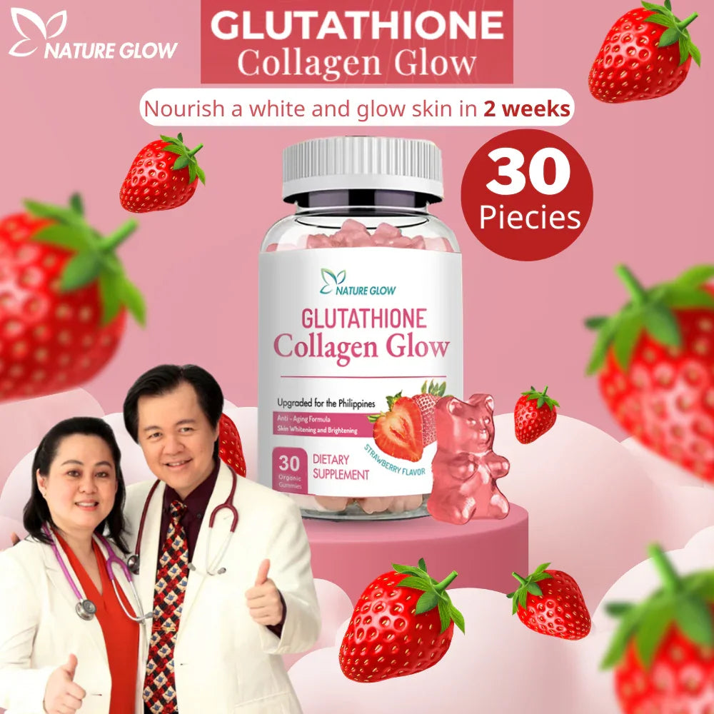 Nature Glow Glutathione Collagen Glow Strawberry - 30 Gummies