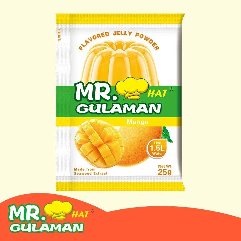 Mr. Hat Gulaman Mango Flavored Jelly Powder - 25g (1 Pc)