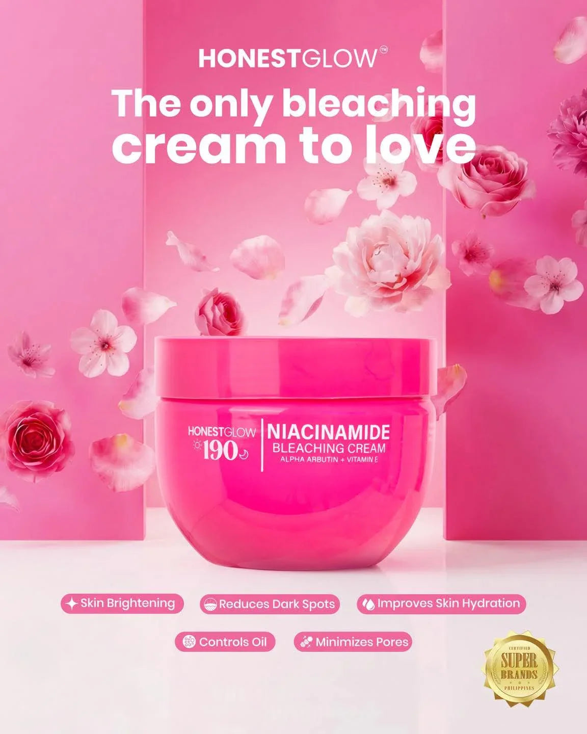 Honest Glow Niacinamide Bleaching Cream - 250g