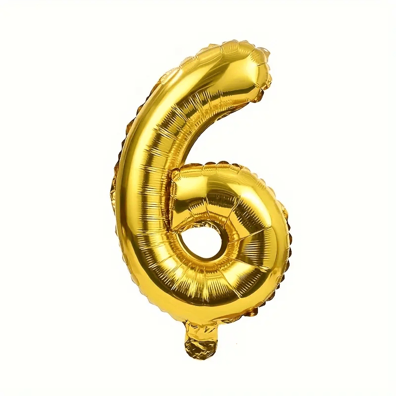 Birthday Decoration Foil Balloon Number 6 - 40Cm