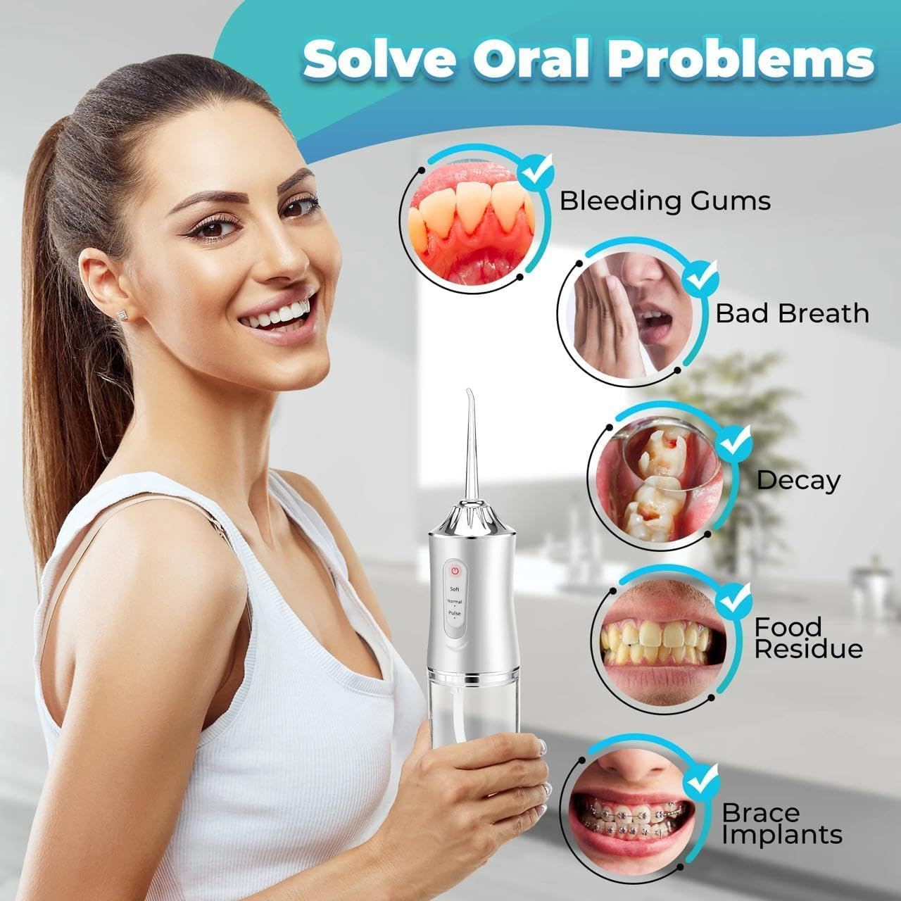 Portable Oral Irrigator Water Flosser H-901