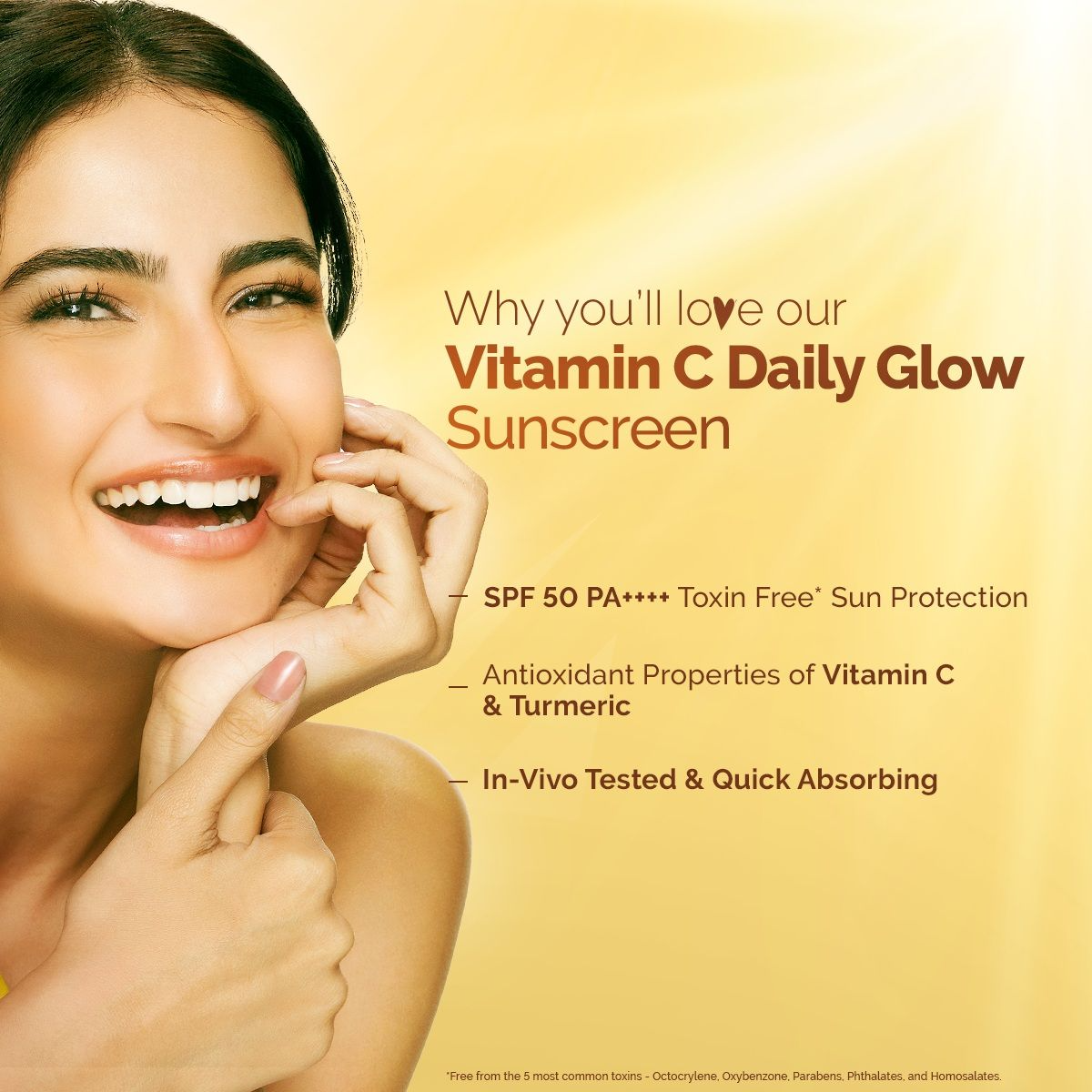 Mamaearth Vitamin C Daily Glow Sunscreen SPF 50 - 50g