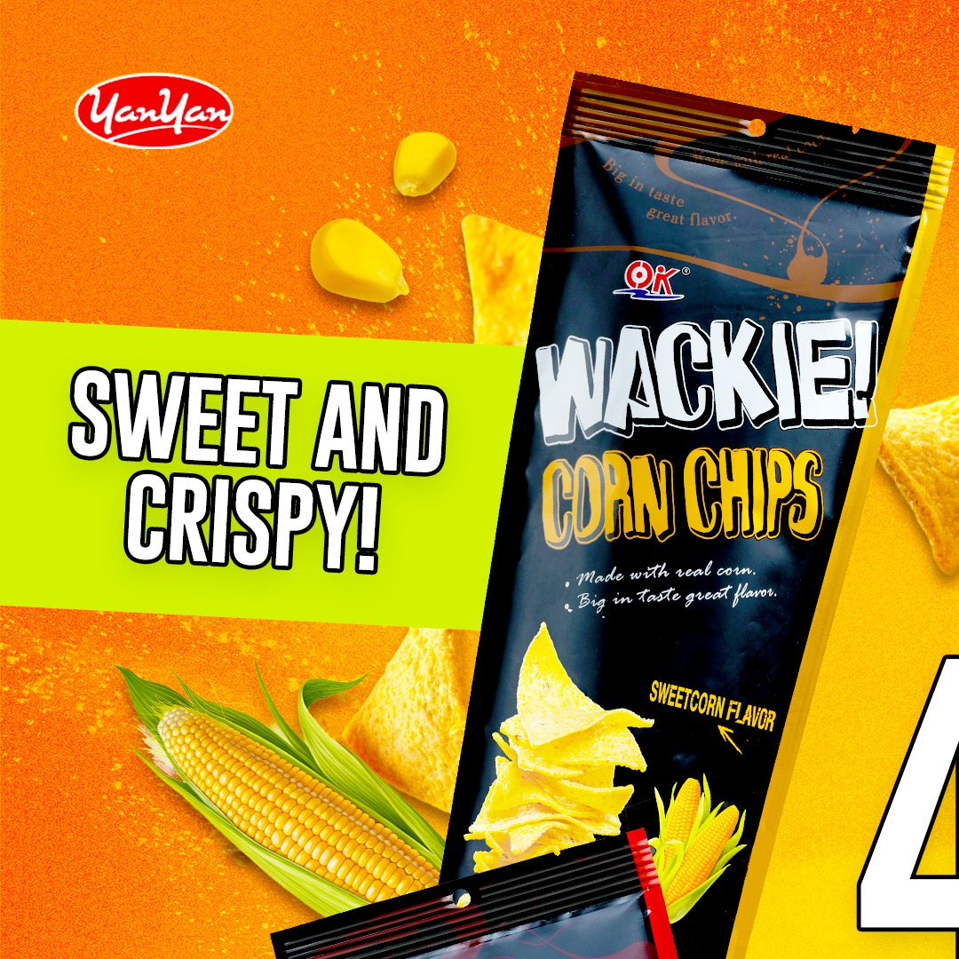 OK Wackie Corn Chips Sweetcorn Flavor - 98g