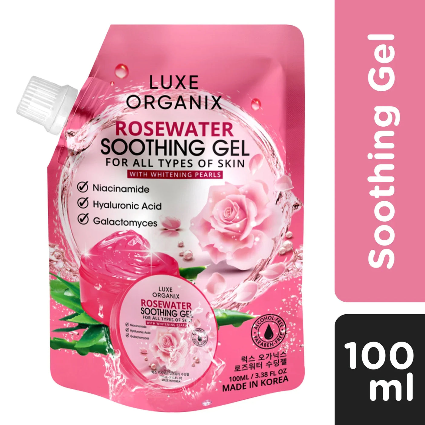 Luxe Organix Rosewater Soothing Gel Korea - 100ml