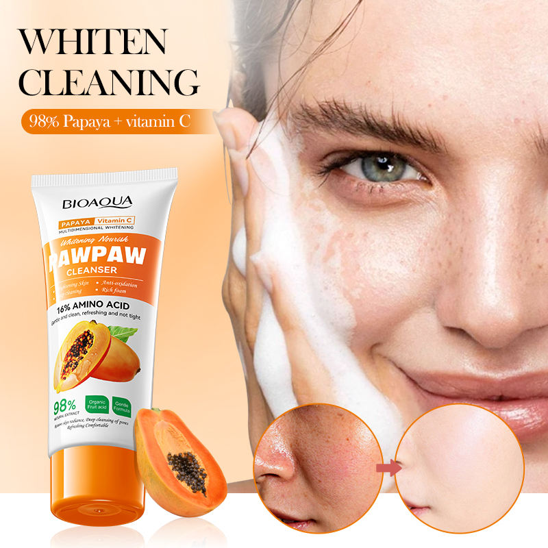 BIOAQUA Papaya Vitamin C Facial Cleanser - 100g