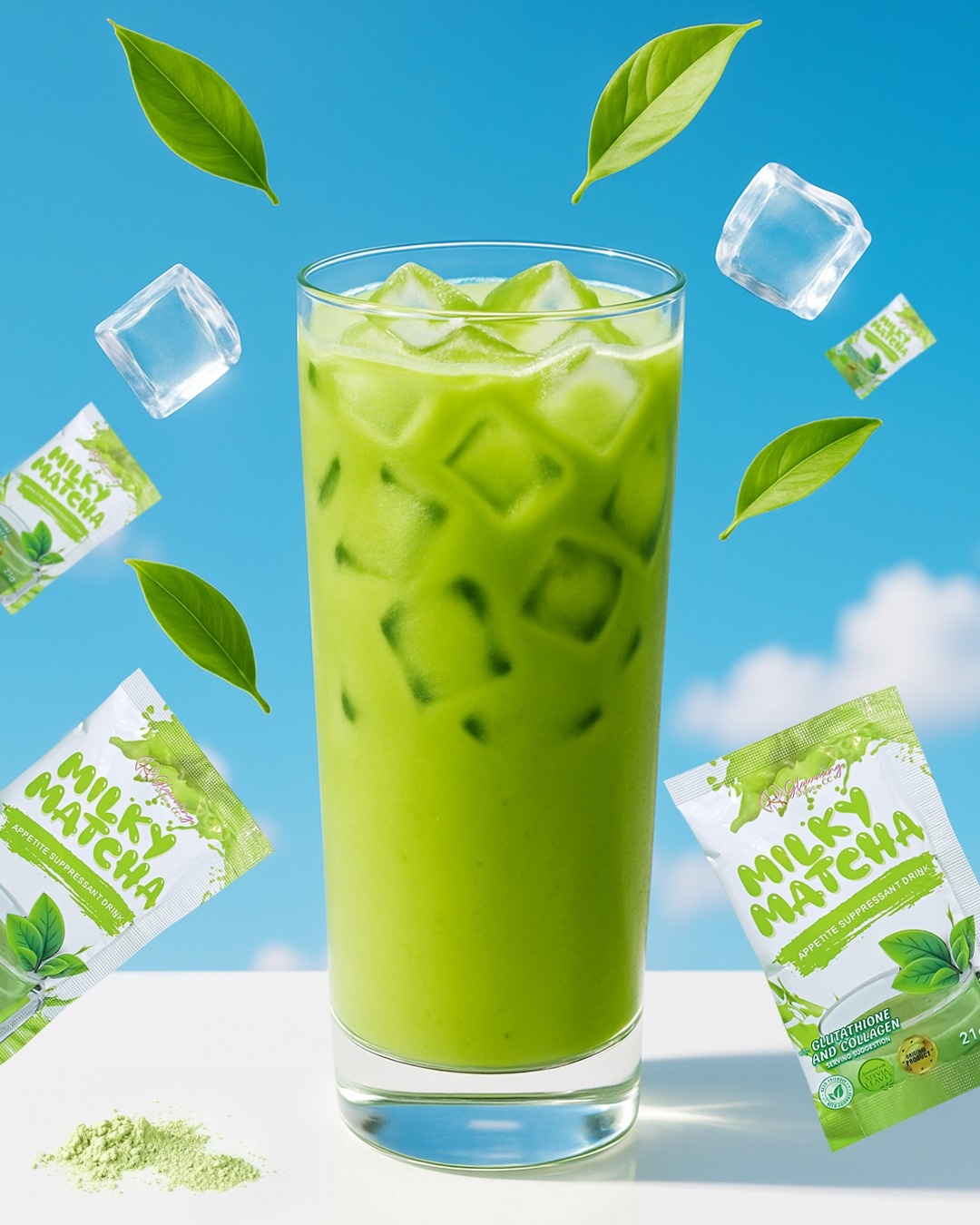 Glowming Milky Matcha Appetite Suppressant Drink - 10 Sachets × 20g