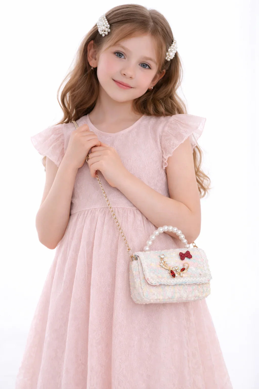 Kids Princess Small Size Handbag With Strap