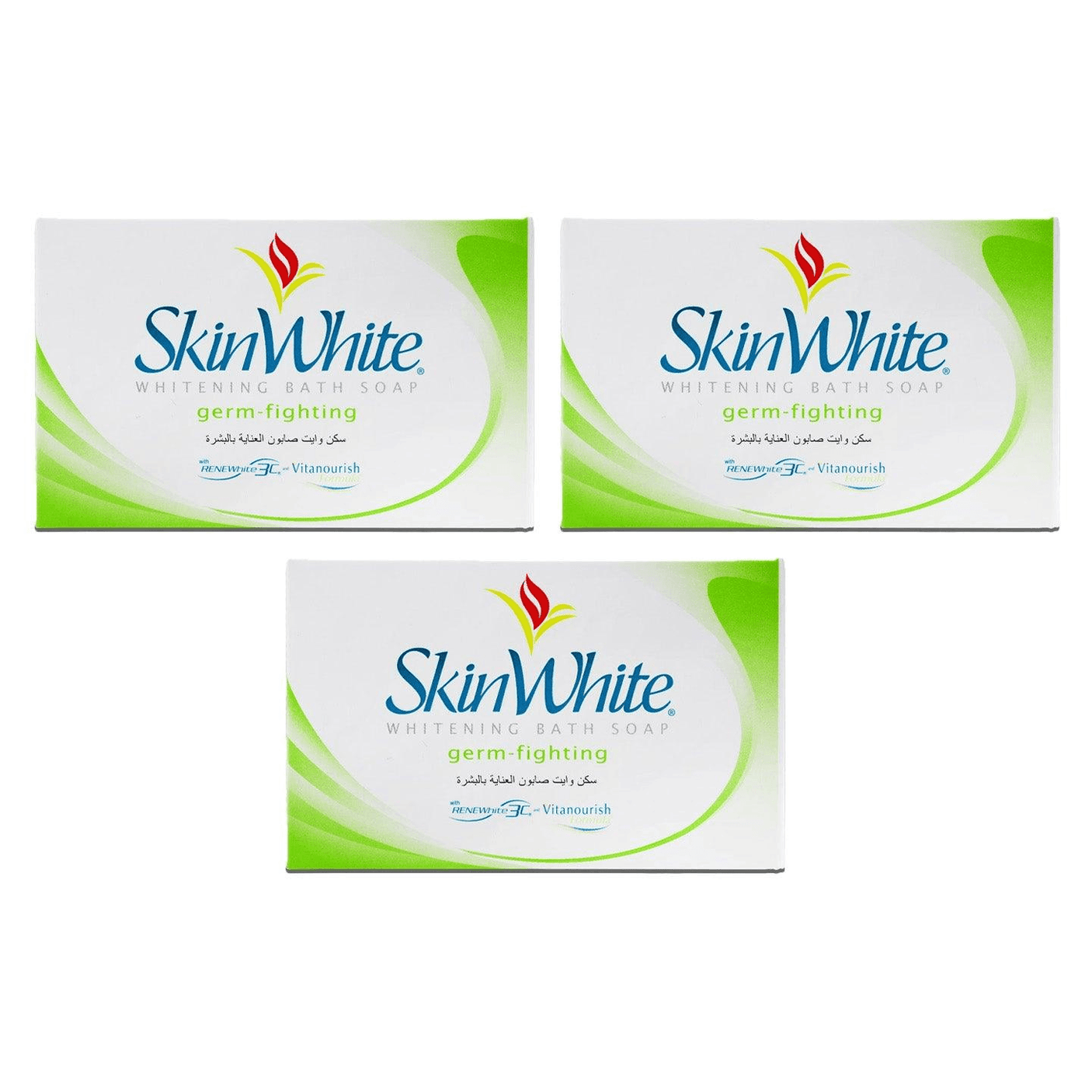 SkinWhite Brightening Bath Soap Germ Fighting - 135g (2+1) Free