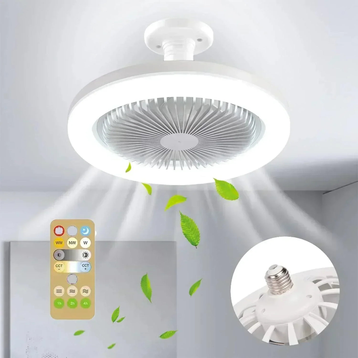 Multifunction Modern Ceiling Fan With LED Lamp