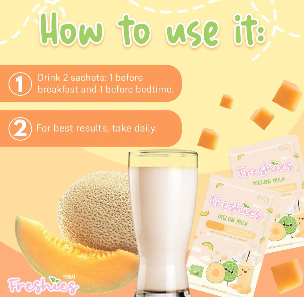 Freshies Melon Milk - 10 Sachets