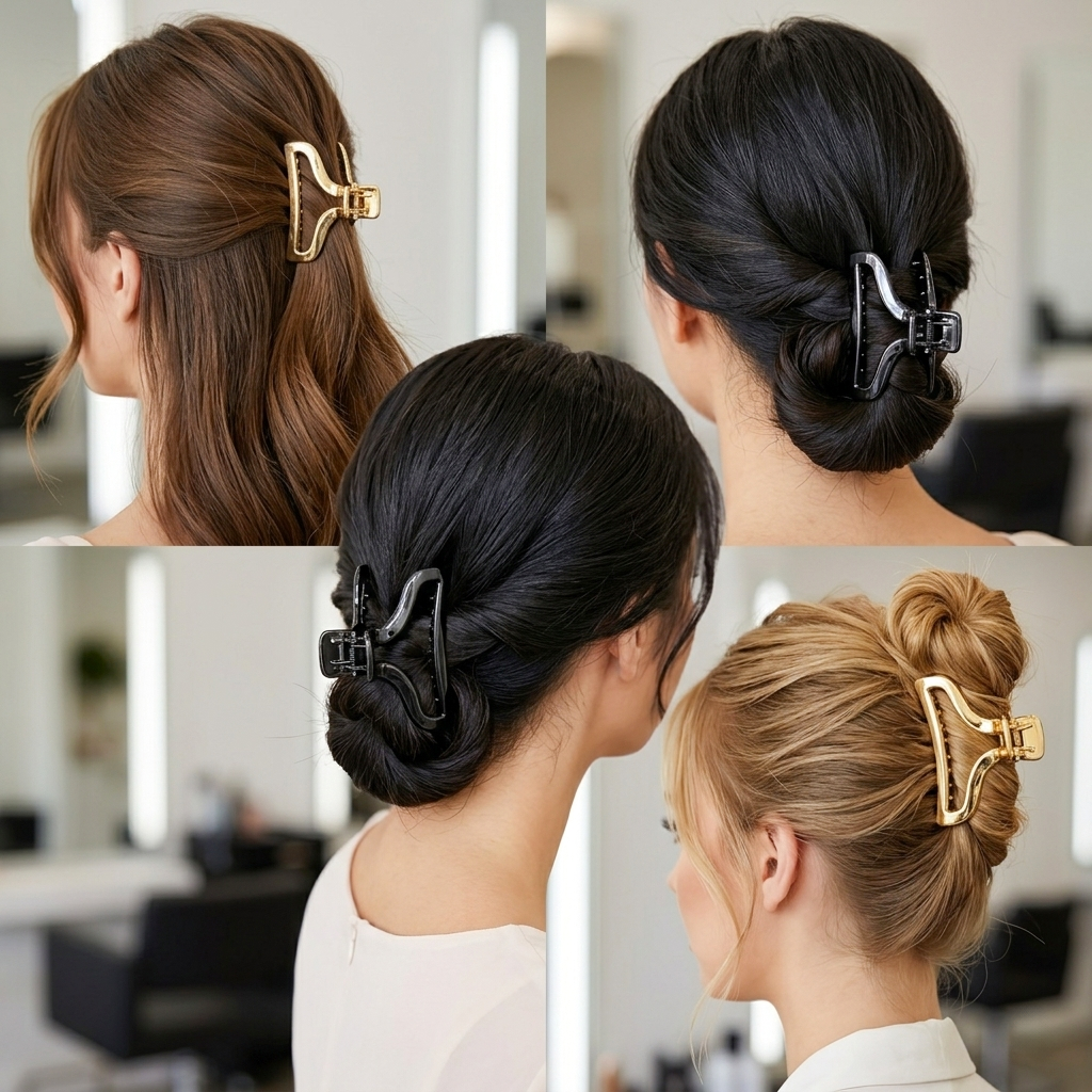 Unique Design Hair Claw Clips - 6 Pcs (C144)