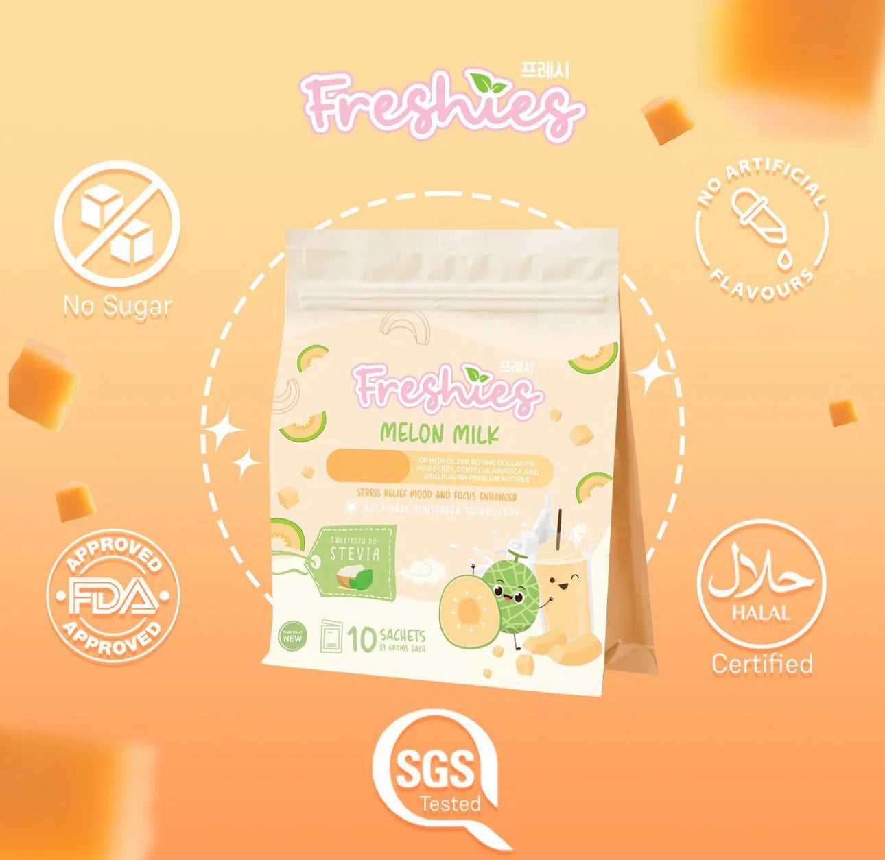Freshies Melon Milk - 10 Sachets