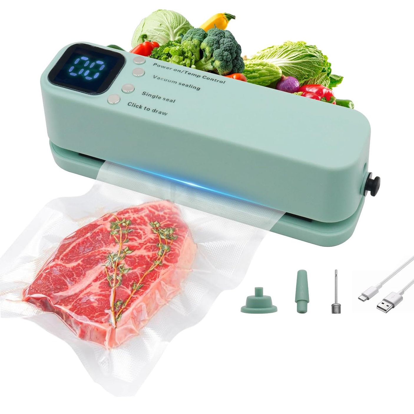 Cordless Mini 3 In 1 Food Vacuum Sealer XW-699