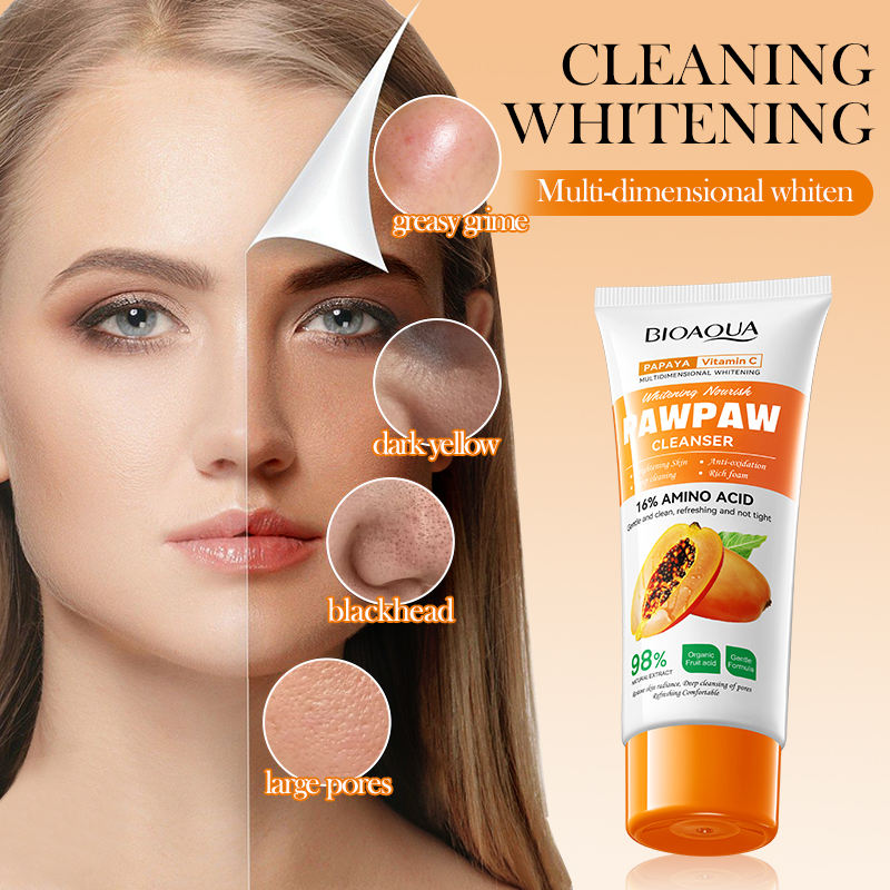BIOAQUA Papaya Vitamin C Facial Cleanser - 100g
