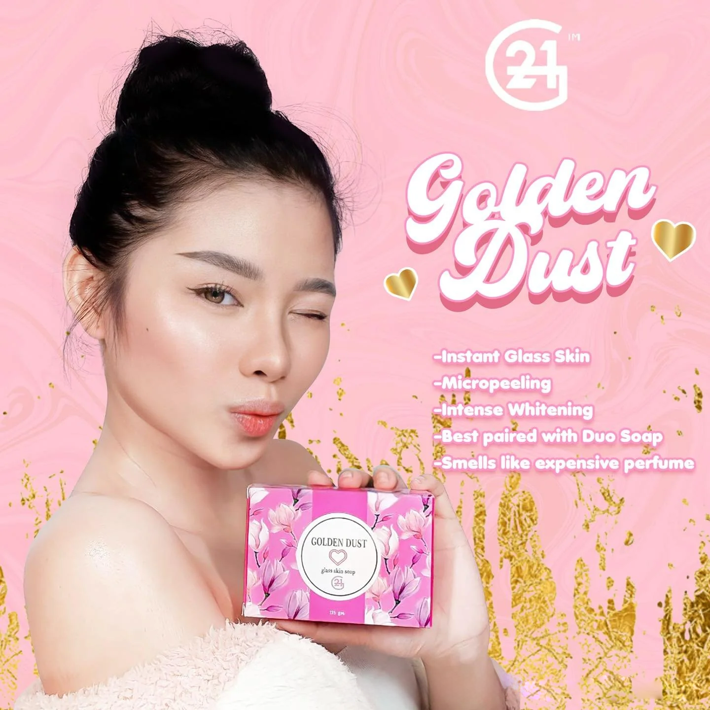 G21 Golden Dust Glass Skin Soap - 135g