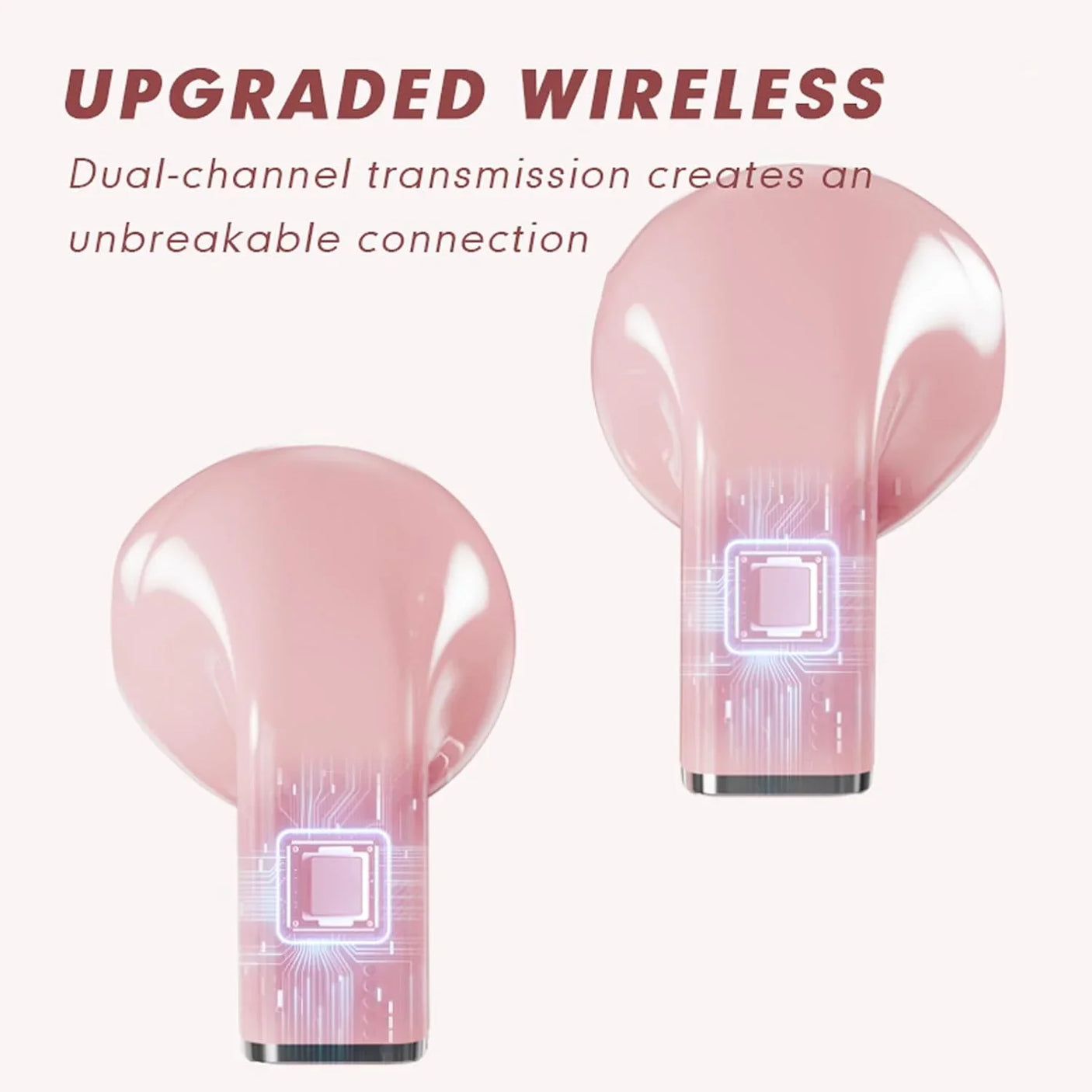 Love Heart Design Wireless Earbuds - 01