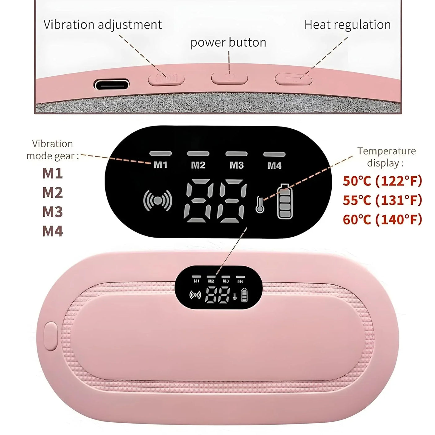 حزام دافئ ذكي لتخفيف آلام الدورة الشهرية لدى النساء لتخفيف تشنجات الدورة الشهرية