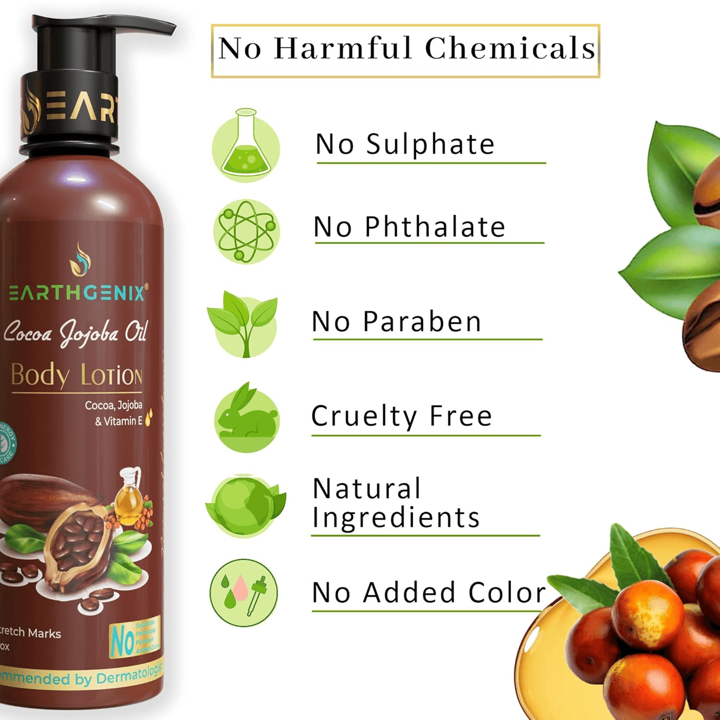 Earth Genix Cocoa Jojoba Oil Body Lotion - 300ml