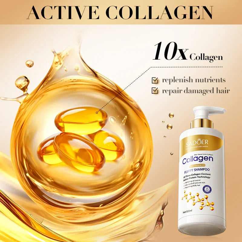Sadoer Collagen Anti-Dandruff Fluffy Shampoo - 500ml