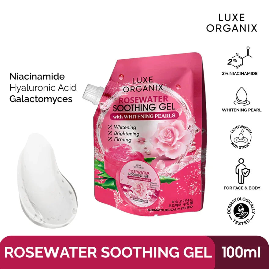 Luxe Organix Rosewater Soothing Gel Korea - 100ml